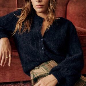 NWT - Sezane Amance cardigan in navy blue - size M